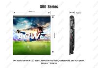 Écran LED géant d'affichage publicitaire pour stades sportifs en plein air P4P5P6P8P10, écran vidéo périmétrique pour le football et le soccer, 960x960mm