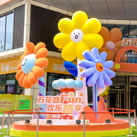 Décorations de scène pour festival lumineux, fête de la Saint-Valentin, éclairage LED, décoration de fleurs gonflables pour salle de musique, événement, fête