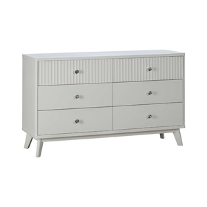 Collection EVEREST Meubles de chambre à coucher en bois Design moderne Commode en bois 6 tiroirs Prix d'usine - Product Image 3