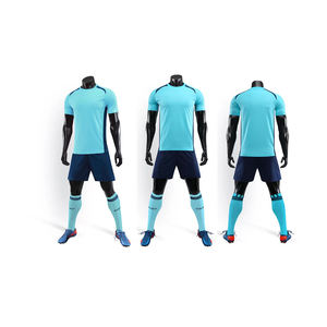 Heren 100% Polyester Voetbal Jersey Korte Sets Ademende Sublimatie Afdrukken Custom Voetbal Kit Voor Sportfans Sportkleding - Product Image 1