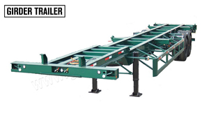 Semirremolque Esqueleto <span class=keywords><strong>de</strong></span> Doble Eje y Cuello <span class=keywords><strong>de</strong></span> Cisne <span class=keywords><strong>de</strong></span> 40 pies, Precio Bajo, Inclinable, para Transporte <span class=keywords><strong>de</strong></span> Contenedores con Capacidad <span class=keywords><strong>de</strong></span> 50 Toneladas - Product Image 3