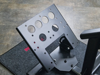 Cockpit Simulateur de Course Noir en Acier Inoxydable Pliable avec Support de Siège Compatible Logitech G920 G29 G27 G25 G923 Thrustmaster