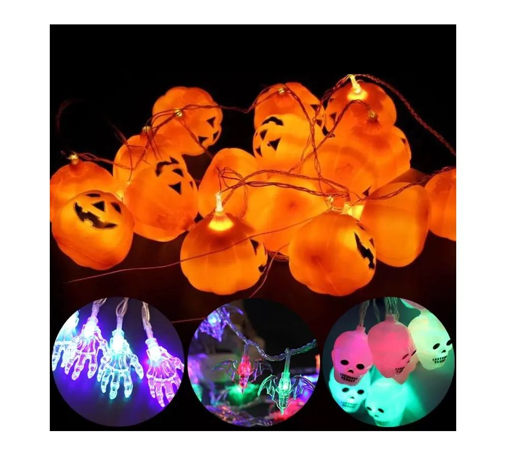 New Indoor Decor Battery Operated cute ghost string light for Halloween Party Decoration Pumpkin Led String Lights