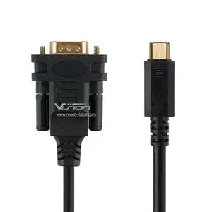 מתאם כבלים סדרתיים USB-C ל-RS232 9-כיווני עם שימור COM