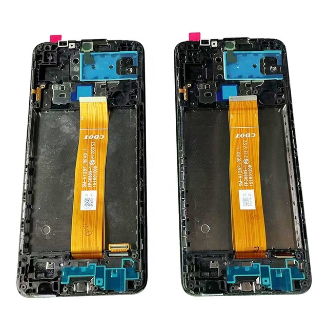 100% TEST Original A12 Lcd Universal Version for Samsung Galaxy A12 A125 A125F LCD on Frame