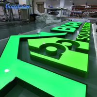 Enseigne extérieure personnalisée pour magasin, design de logo ouvert, affichage 3D pour entreprise, lettres LED extérieures, logo LED 3D