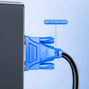 SAMZHE สาย VGA ป้องกันสัญญาณรบกวนสองชั้น 1080P วงแหวนแม่เหล็กคู่ 3+6 แกนทองแดงสำหรับจอภาพโปรเจคเตอร์สายเชื่อมต่อสัญญาณวิดีโอ - Product Image 4