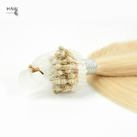 Extensions de cheveux avec Micro anneau, Extension de cheveux naturels avec Micro perles, Micro boucle pré-collée, postiche Remy