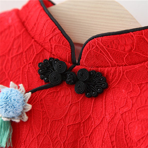 Nuevos Productos de Moda Infantil Moderna, Vestido de Niña con Apliques Florales de las Islas del Pacífico para Bodas - Product Image 5