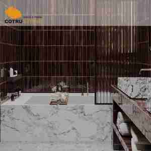 Piastrelle in Marmo Rosso Scuro Stile Vintage, Mosaico in Pietra Naturale Personalizzato per Design Bagno e Doccia - Product Image 3