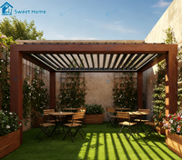 Pergola extérieure en aluminium sur mesure de haute qualité, facile à assembler, résistante aux intempéries, avec toit à persiennes pour patio, gazebo