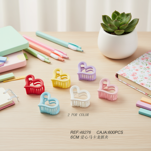 Fermaglio per capelli a forma di macaron con cuore, 6 cm, per donne e ragazze, accessorio per capelli carino e alla moda. - Product Image 3