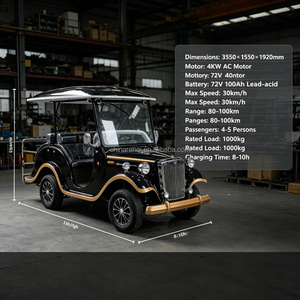 Carro Eléctrico Vintage de 4-5 Plazas, Estilo Carrito de Golf, Vehículo Retro para Comunidades y Villas de Retiro, Cero Emisiones - Product Image 4