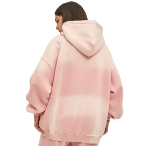 Sweat-shirt à capuche surdimensionné à épaules tombantes pour homme, de haute qualité, délavé à l'acide, effet décoloré par le soleil, survêtement, logo personnalisé, design personnalisé, hiver - Product Image 2