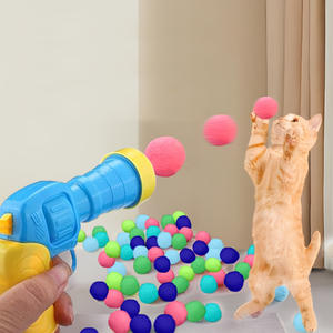 Dropshipping da magazzino estero 2025: Nuovo lanciatore interattivo per gatti con palla di peluche, giocattolo per animali domestici da esportazione - Product Image 4