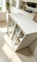 Meuble de rangement autoportant multi-niveaux anti-poussière multifonctionnel pour four à micro-ondes