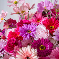Arrangement floral de mariage, fleurs artificielles en soie faites à la main, centre de table de mariage, rose artificielle rose, blanche, violette, boule de fleurs décorative