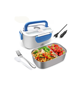 12V/24V Portable Food Warmer Stainless Steel Container Electric Lunch Box for Car Truck Home Office