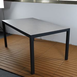 Tables à manger rectangulaires extensibles <span class=keywords><strong>de</strong></span> luxe modernes <span class=keywords><strong>de</strong></span> haute qualité pour l'extérieur avec pieds noirs et effet verre céramique - Product Image 2