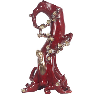 Copper Plum Blossom Tree Stump <b>Vase</b> Handmade Traditional Home Decoration Living Room Entryway Ornament - Product Image 4