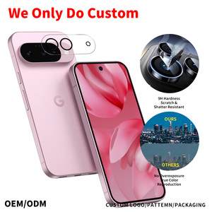 Protection d'objectif d'appareil photo ODM 9H pour <span class=keywords><strong>Google</strong></span> Pixel 10 Pro/10 Pro XL, protecteur d'objectif en verre avec anneau en aluminium et plateau d'installation - Product Image 1