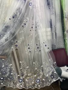 Top <span class=keywords><strong>Finel</strong></span> naturel brodé voilages pour salon chambre élégant fil rideaux broderie blanc Voile rideaux panneau - Product Image 5