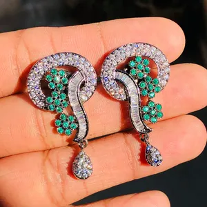 Pendientes de tuerca de Esmeralda colombiana 100% Natural, pendientes de color verde neón y brillante, inspirados por Angelina Jolie - Product Image 4