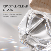 Diffuseur d'huile essentielle de luxe pour voiture et maison, flacon en verre géométrique, cordon réglable, parfum durable