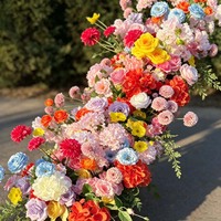 Guirnalda de Flores Artificiales de Seda Multicolor de 2m para Bodas, Pasillos, Fiestas, Eventos, Escenarios, Arreglos Florales, TUOYI, Venta al Por Mayor