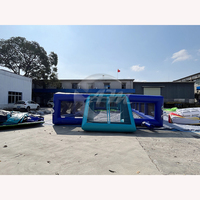 Cancha de Fútbol Inflable Interactiva Comercial, Campo de Fútbol con Material de PVC y Fácil Instalación para Juegos Deportivos