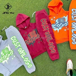 Sweat-shirts et sweats à capuche pour hommes de grande taille, surdimensionnés, avec logo personnalisé, imprimé graphique, fermeture éclair, délavage acide, streetwear, poids lourd - Product Image 1