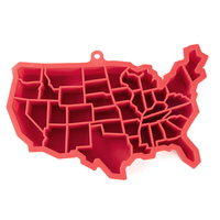 Moule à glaçons en silicone en forme de carte des États-Unis, pour whisky