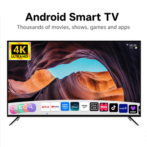 Téléviseur QLED Ultra Fin 4K HDR 100 Pouces Smart <span class=keywords><strong>TV</strong></span> Dolby Audio & Android 15 & Google <span class=keywords><strong>TV</strong></span> & WebOS <span class=keywords><strong>TV</strong></span> 120Hz pour Salon Hôtel - Product Image 1