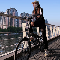 Vélo pliant mini EB 20 pouces, 7 vitesses, frein à disque, cadre en alliage d'aluminium pliable en trois parties, capacité de charge de 120 kg, pour la route