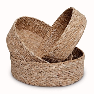 Wholesale Eco Friendly Natural Braided Seagrass <b>Woven</b> <b>Basket</b> Tray For Kitchen Serving Storage Custom Logo Vietnam - Product Image 5