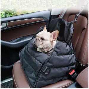 Seggiolino auto per cani per seggiolino auto lavabile per cani con tasca portaoggetti e guinzaglio di sicurezza a Clip viaggio in auto portatile