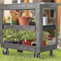 Offres Spéciales usine OEM multifonctionnel chariot à main robuste à trois étagères chariot à outils de stockage chariot utilitaire de service en plastique pour la guerre