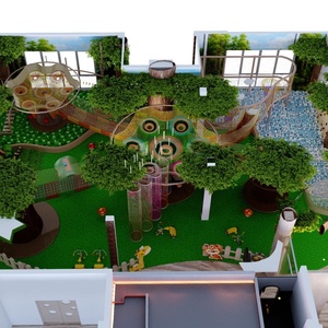 Reti da arrampicata arcobaleno per bambini Set da parco giochi al coperto per la scuola materna incoraggiando l'<span class=keywords><strong>attività</strong></span> fisica e il divertimento - Product Image 2