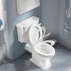 Ensemble de toilettes en céramique traditionnelles Jamban à double chasse, deux pièces, avec vidange horizontale, montage au sol, pour salle de bain domestique - Product Image 3