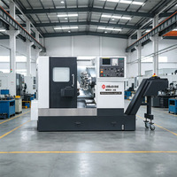 Tour CNC industriel MIVA à double broche et couteau oblique, durable et à faible entretien, pour usinage de pièces en rangée