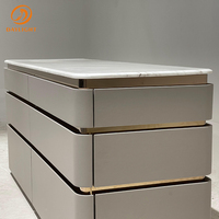 Buffet de salle à manger de luxe italien à 6 tiroirs, meuble de rangement pour vin et PC, armoire de jeu, console de dentisterie
