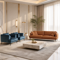 YUANCHANG Modernes L-förmiges Ecksofa-Set Kunstleder-Polsterung Lärchenholzrahmen Manganstahl Wohnzimmer-Sofa