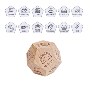Sồi 12 mặt bằng gỗ xúc xắc 3cm giản dị Giáo Dục Kỹ thuật số xúc xắc đặt trẻ em và người lớn khó khăn trong việc lựa chọn trò chơi dices - Product Image 4