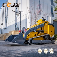 Mini Skid Steer Loader Hidrolik Aliran Tinggi, Mesin Diesel Kubota Sistem Pasang Cepat untuk Tugas Konstruksi Intensif