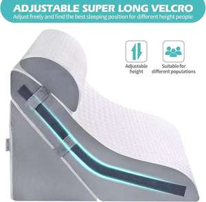 Trois ensembles multi-fonctions Triangle Wedge réglable lit Wedge oreiller en mousse à mémoire de forme oreiller pour post-chirurgie, brûlures d'estomac, ronflement - Product Image 3