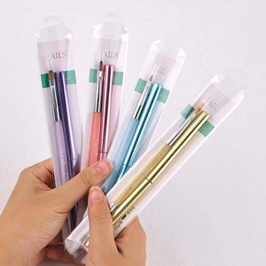 แปรงทาเล็บแบบคู่สำหรับทาโพลีเจล แปรงไลเนอร์สำหรับเพ้นท์ลายดอกไม้ 3 มิติ สำหรับทำเล็บแบบฝรั่งเศส - Product Image 2