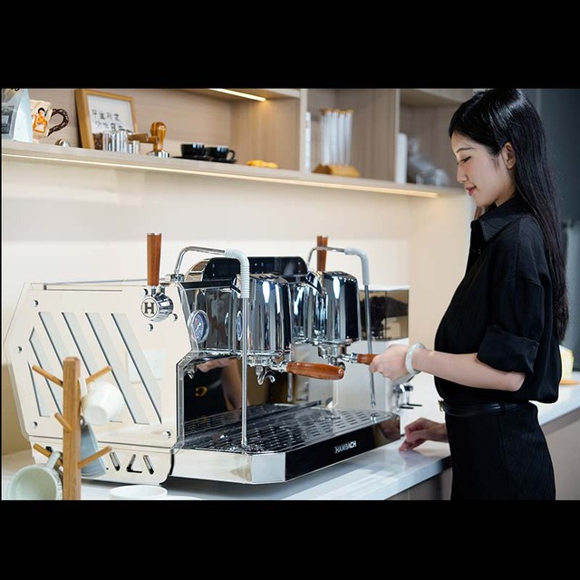 2head Expresso Coffee Maker Commercial 3 Mouths Espresso Machine