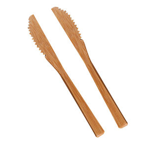 Tenedor de tres puntas de bambú natural para postres, pan y pasteles, para una alimentación saludable. - Product Image 2