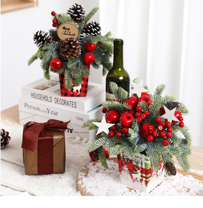 <span class=keywords><strong>Mini</strong></span> Arrangement <span class=keywords><strong>de</strong></span> Table <span class=keywords><strong>de</strong></span> Noël, Décoration Artificielle <span class=keywords><strong>de</strong></span> Branche <span class=keywords><strong>de</strong></span> <span class=keywords><strong>Pin</strong></span> avec Baies et Pommes, Centre <span class=keywords><strong>de</strong></span> Table <span class=keywords><strong>de</strong></span> Noël pour la Décoration <span class=keywords><strong>de</strong></span> Fêtes à Domicile - Product Image 2