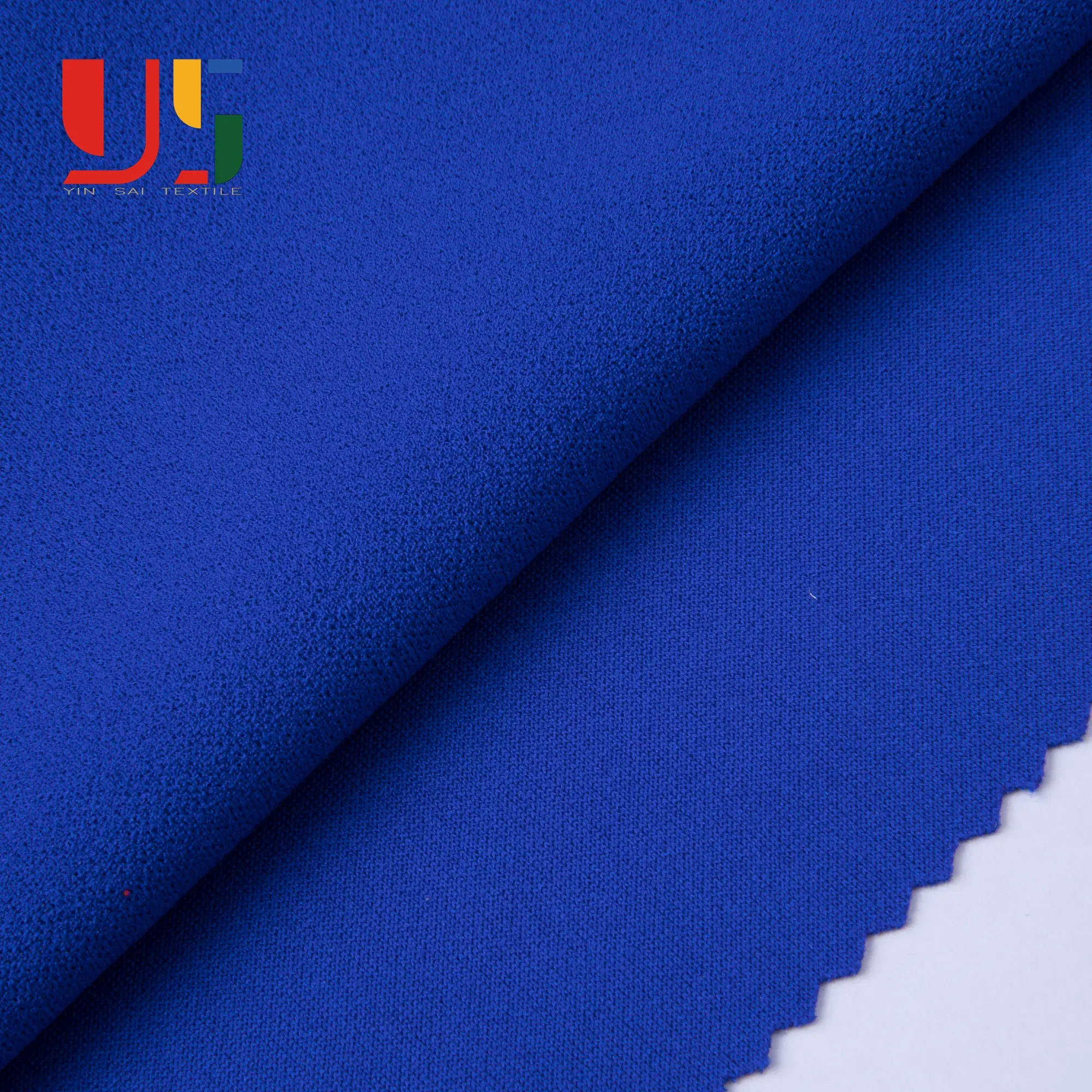 95 Polyester 5 Spandex Soft Solid Dyed Knitted Polyester Spandex Scuba Fabric For Fashion Garment Dress